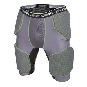 Alleson Adult's Integrated 5 Pad Football Girdle - Large, Charcoal Combo, L